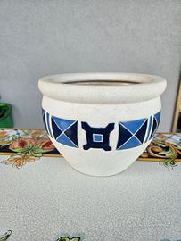 Splendido Vaso/cachepot in ceramica smaltata