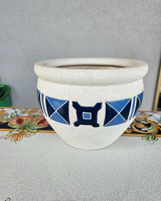 Splendido Vaso/cachepot in ceramica smaltata