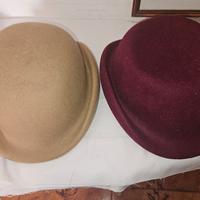 cappello vintage  a bombetta in feltro 