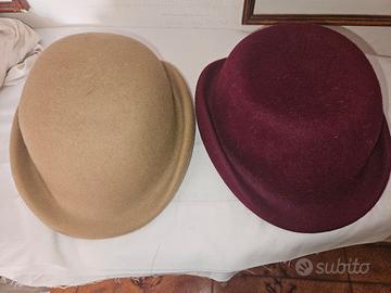 cappello vintage  a bombetta in feltro 