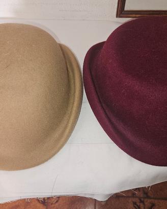 cappello vintage  a bombetta in feltro 