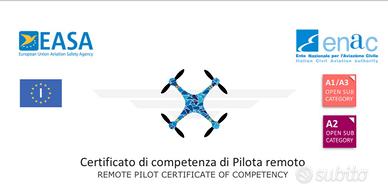 Operatore ENAC A2 per ispezioni, foto e video
