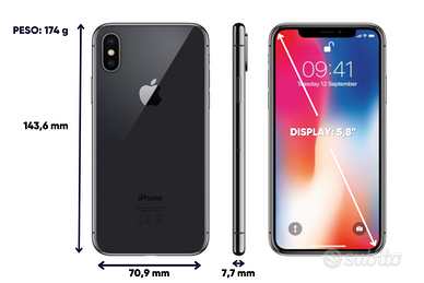Iphone X 64 GB Grigio siderale