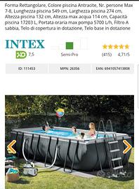 piscina fuoriterra intex