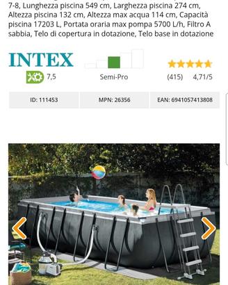 piscina fuoriterra intex