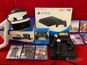 PS4  2 Joypad Vr Ps move Vr Aim +9 giochi