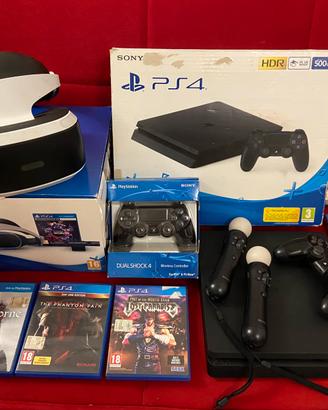 PS4  2 Joypad Vr Ps move Vr Aim +9 giochi