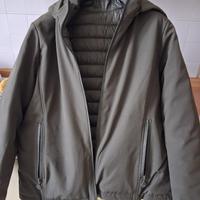 Piumino reverdibile color verde militare