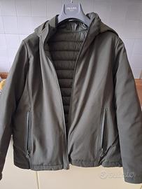 Piumino reverdibile color verde militare