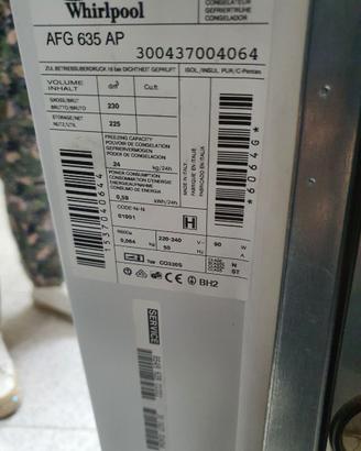 congelatore a pozzo whirlpool