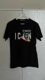 Dsquared2 T-shirt ICON originale nera con stampa
