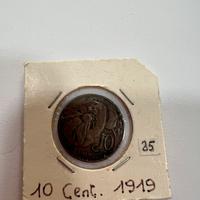 Moneta 10 centesimi del 1919