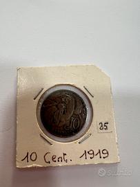 Moneta 10 centesimi del 1919