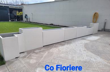 Fioriera in cemento su misura