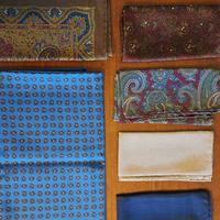 Set di 5 foulard da uomo in 100% seta + sciarpa