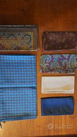 Set di 5 foulard da uomo in 100% seta + sciarpa