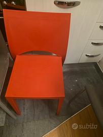 coppia di sedie rosse