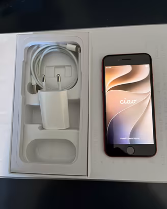 iPhone SE-RED 64GB-Pari al nuovo-Batteria 100%
