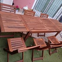 Tavolo da giardino con sei sedie Applaro Ikea 