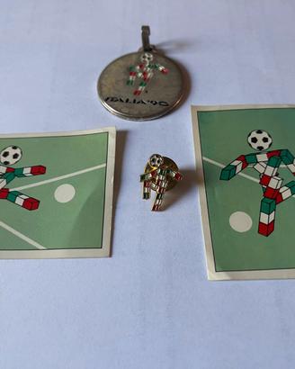 Pin spilla Mascotte Ciao Mondiali 90 e medaglione