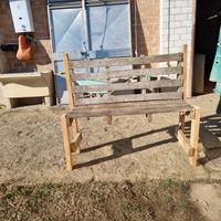 Panchina artigianale in legno di bancale