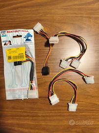 Cavi Molex alimentazione SATA e moltiplicatori