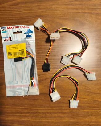 Cavi Molex alimentazione SATA e moltiplicatori