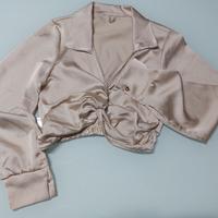 camicia corta effetto raso