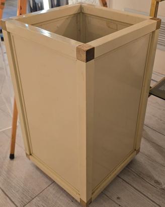 Porta ombrelli design Romeo Rega ottone e legno 