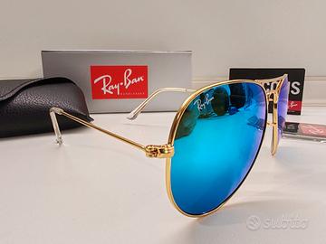 Ray-Ban RB3025 Aviator Gold Cyclamen Flash – Nuovi