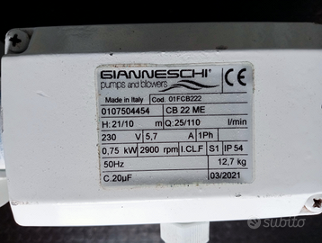 Pompa Gianneschi CB22ME