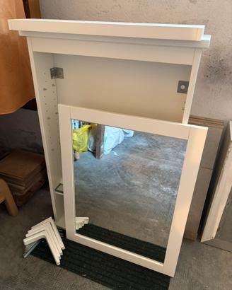 Mobile a specchio IKEA HEMNES inclusa luce a LED