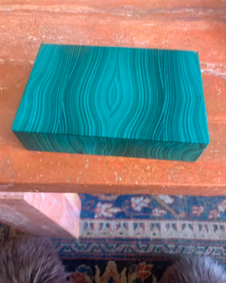 Scatola malachite e marmo anni 60
