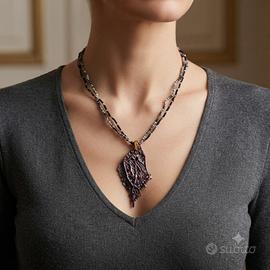 Collana Artigianale in Fibra di Fichidindia