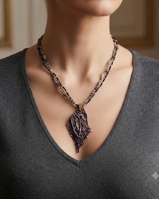 Collana Artigianale in Fibra di Fichidindia