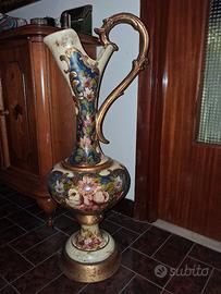 anfora di ceramica fatta e dipinta a mano 85x30