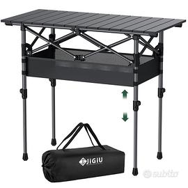 Tavolo Campeggio Pieghevole Alluminio Roll-Up 
