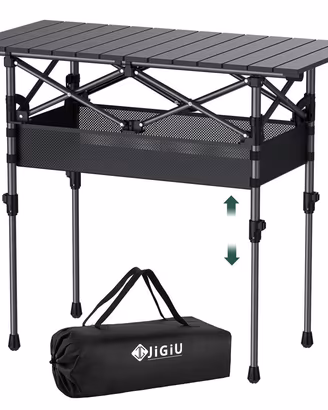 Tavolo Campeggio Pieghevole Alluminio Roll-Up 