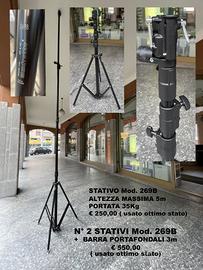 USATO Manfrotto 269B 2 stativi+barra porta fondali