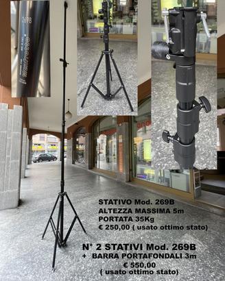 USATO Manfrotto 269B 2 stativi+barra porta fondali