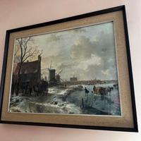 Dipinto con scena invernale – scuola olandese