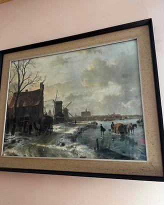 Dipinto con scena invernale – scuola olandese