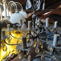 lampadari antichi ottone