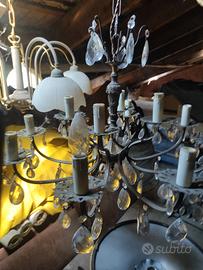 lampadari antichi ottone