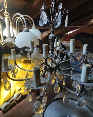 lampadari antichi ottone