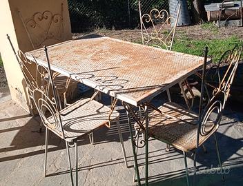 Panchine in ferro battuto vintage 