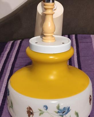 Lampadario in vetro opalino vintage anni 50
