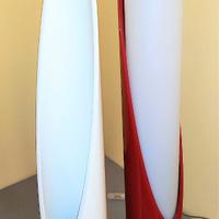 Lampada da tavolo/terra a foglia colorata