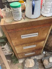 Cassettiera in ferro Vintage