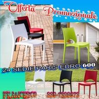 Sedie Modello Paris e Venice Impilabili Esterno